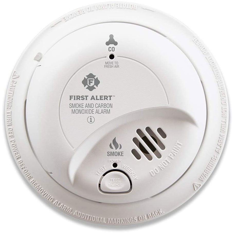 First Alert BRK Brands Hardwired Combo Smoke and Carbon Monoxide Alarm with 10-Year Battery Backup - SC9120LBL