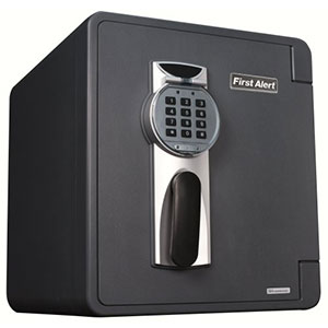 First Alert 2087DF Water, Fire and Anti-Theft Digital Safe, 0.94 Cubic Foot